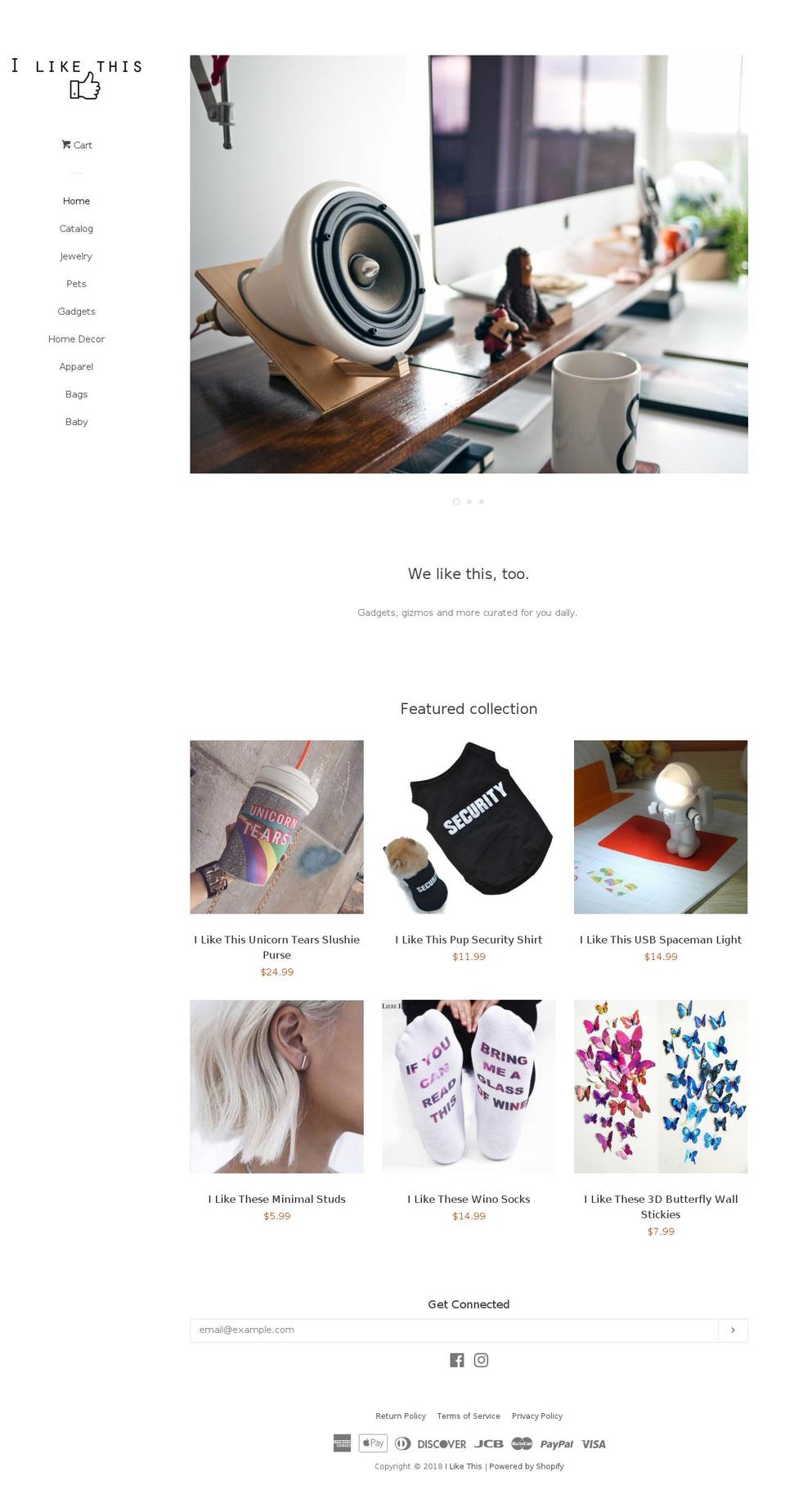 ilikethisstore.com — Shopify storefront screenshot