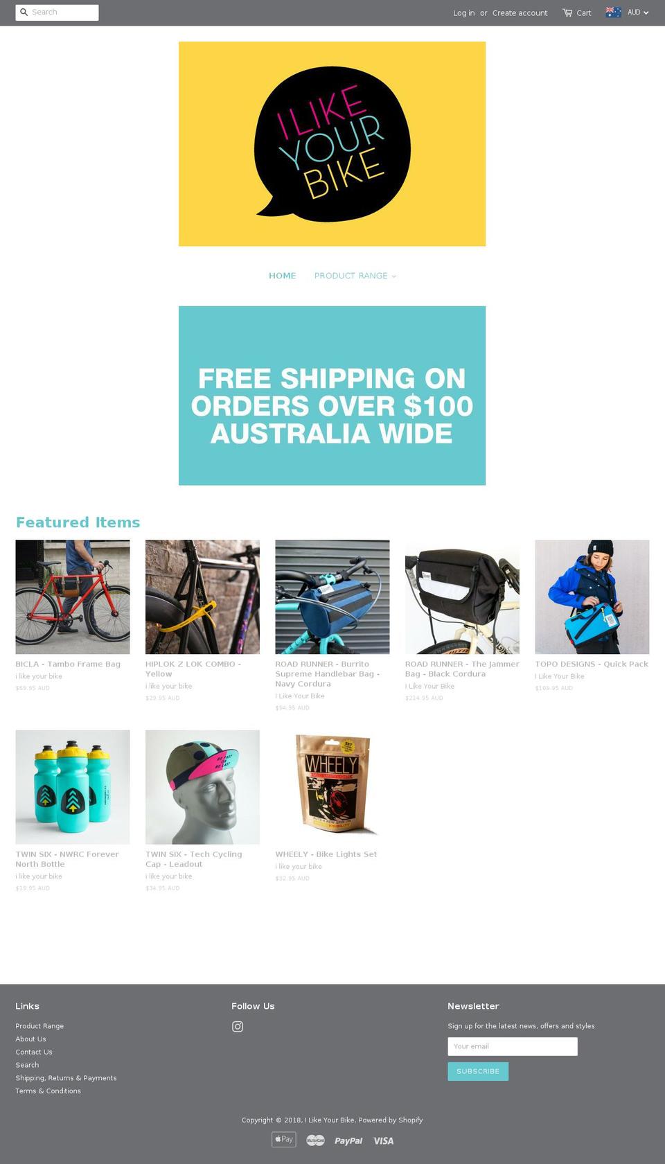 ilikeyourbike-shop.com shopify website screenshot