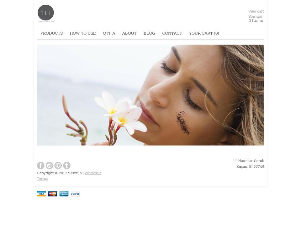 iliscrub.com shopify website screenshot