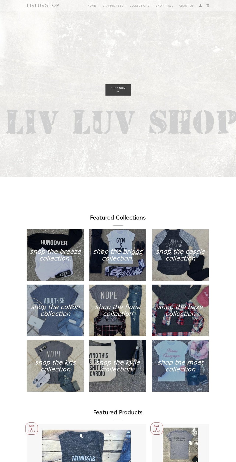 ilivluvshop.com shopify website screenshot