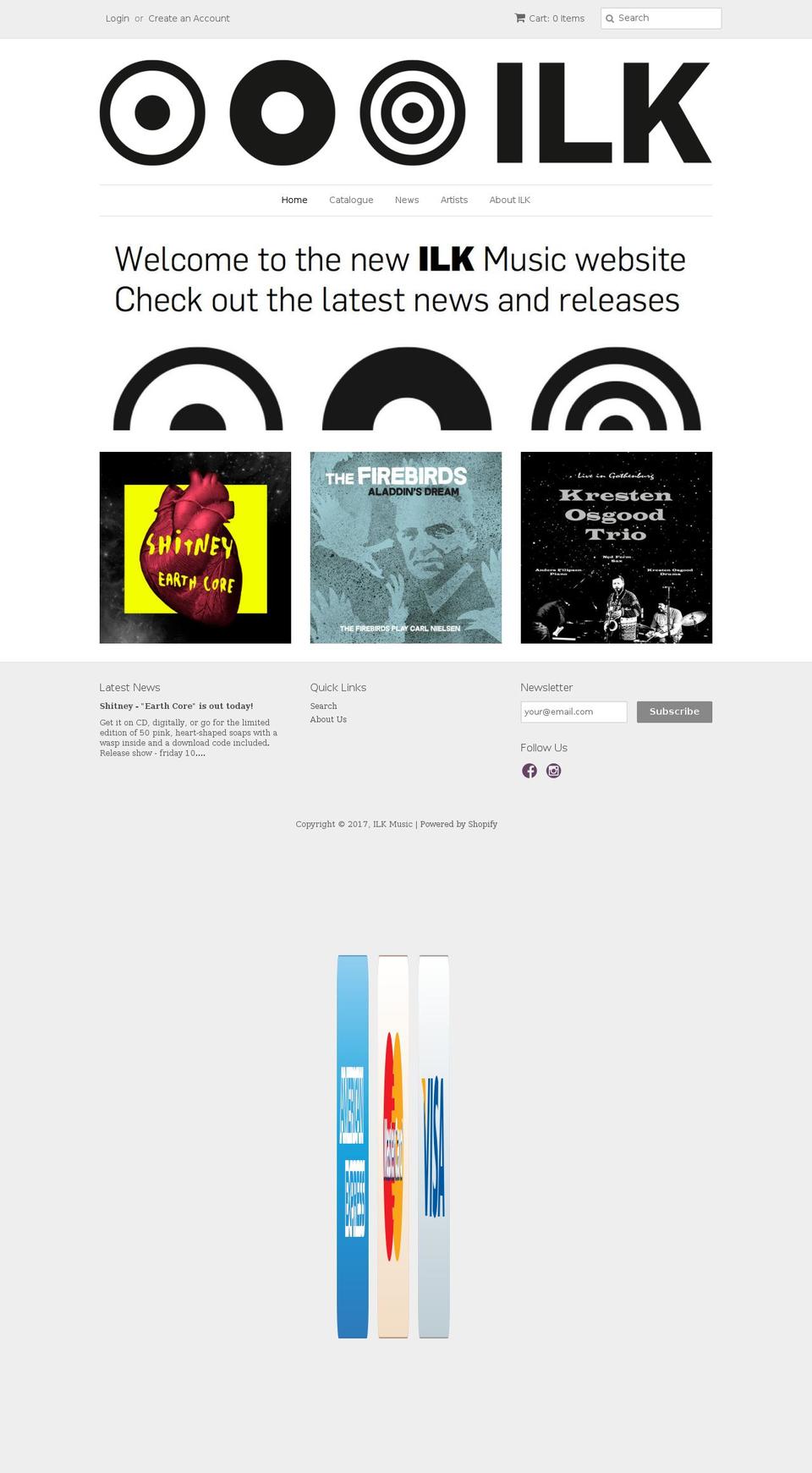 ilkmusic.com shopify website screenshot