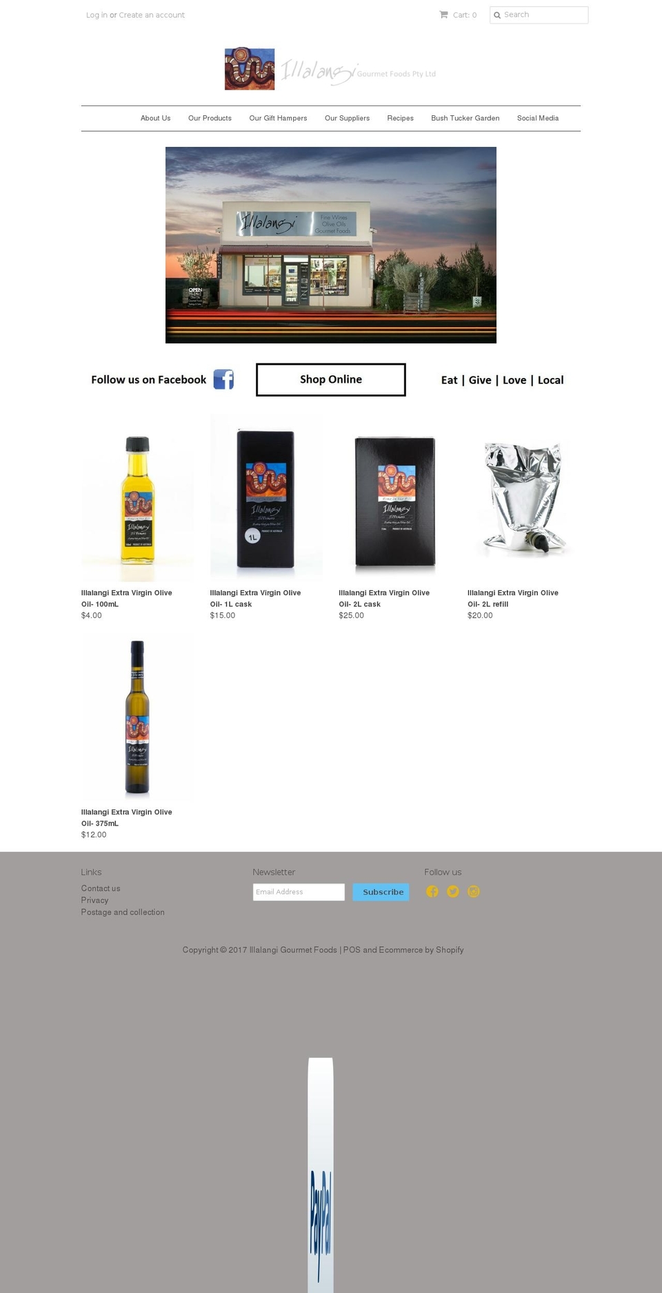 illalangi.com.au shopify website screenshot