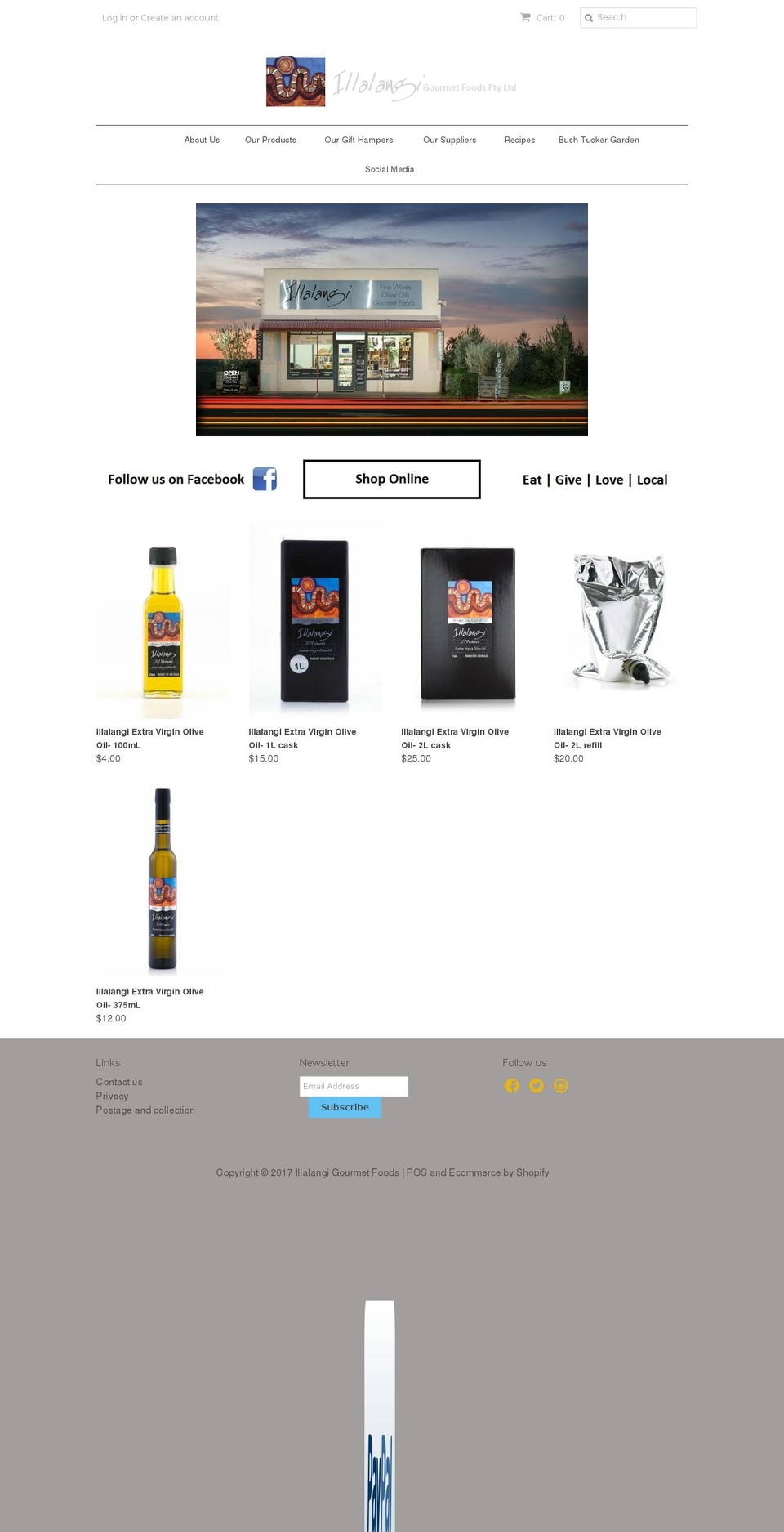 illalangi.net.au shopify website screenshot