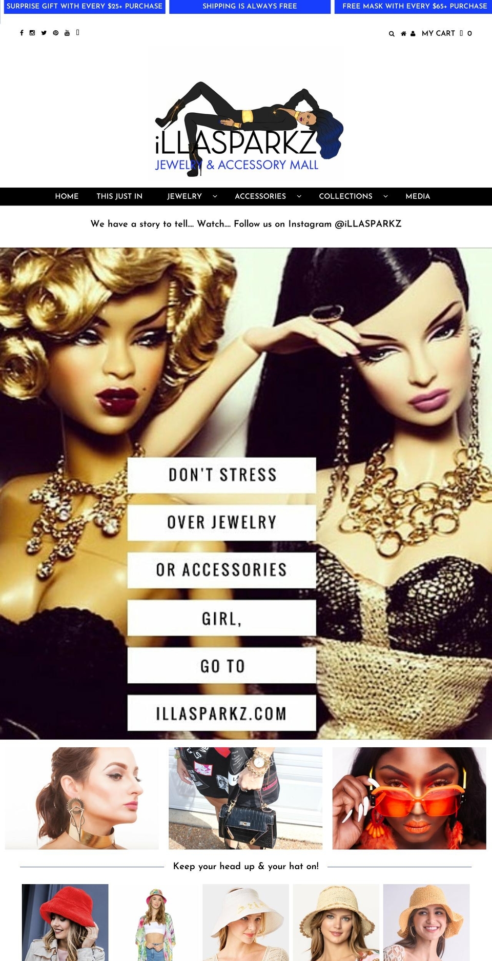 illasparkz.com shopify website screenshot