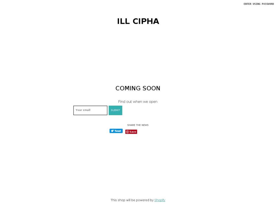 illcipha.com — Shopify storefront screenshot