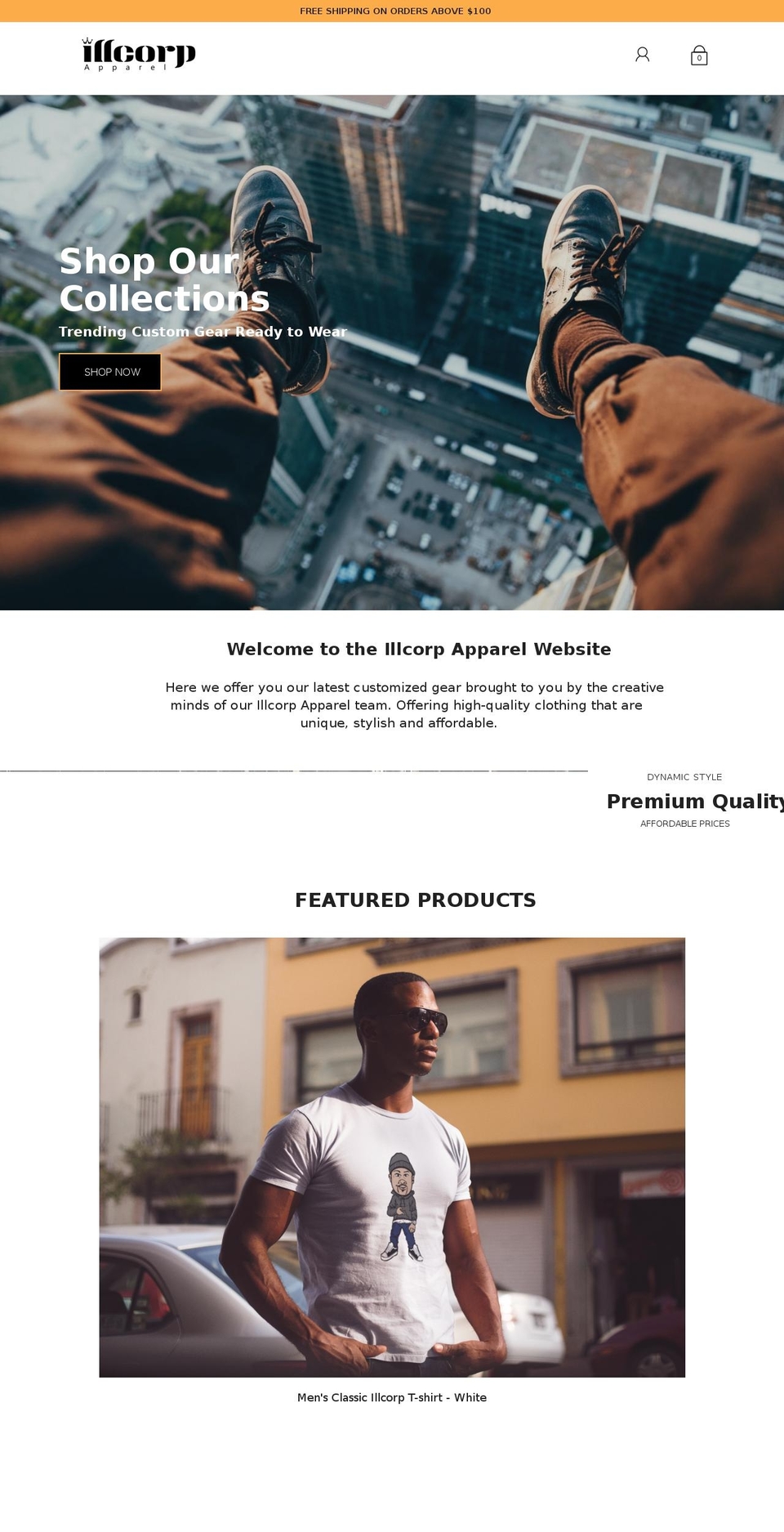 illcorpapparel.com shopify website screenshot