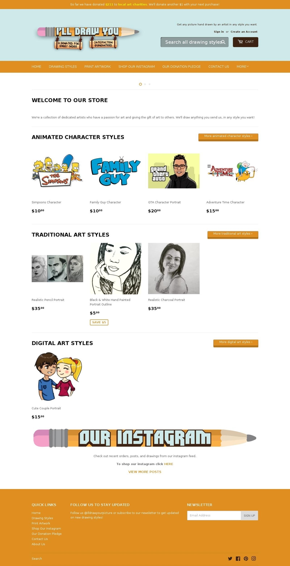 illdrawyou.com — Shopify storefront screenshot