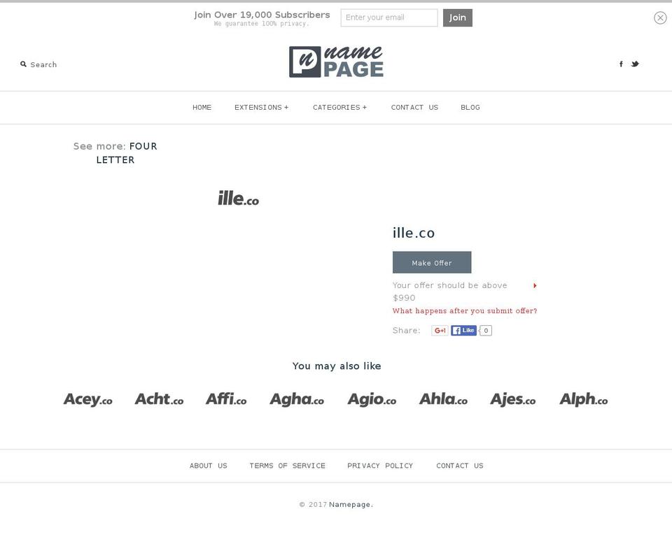 ille.co shopify website screenshot