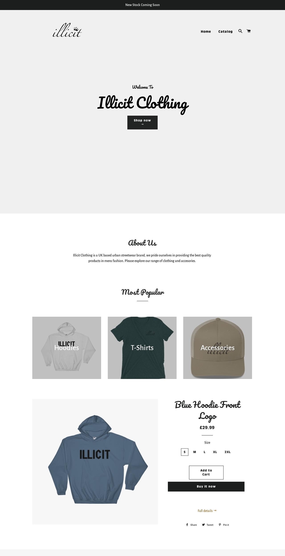 illicit-clothing.com — Shopify storefront screenshot