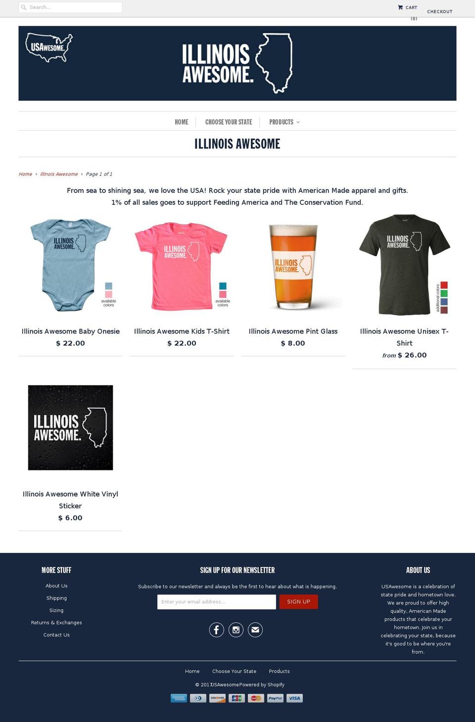 illinoisawesome.us shopify website screenshot