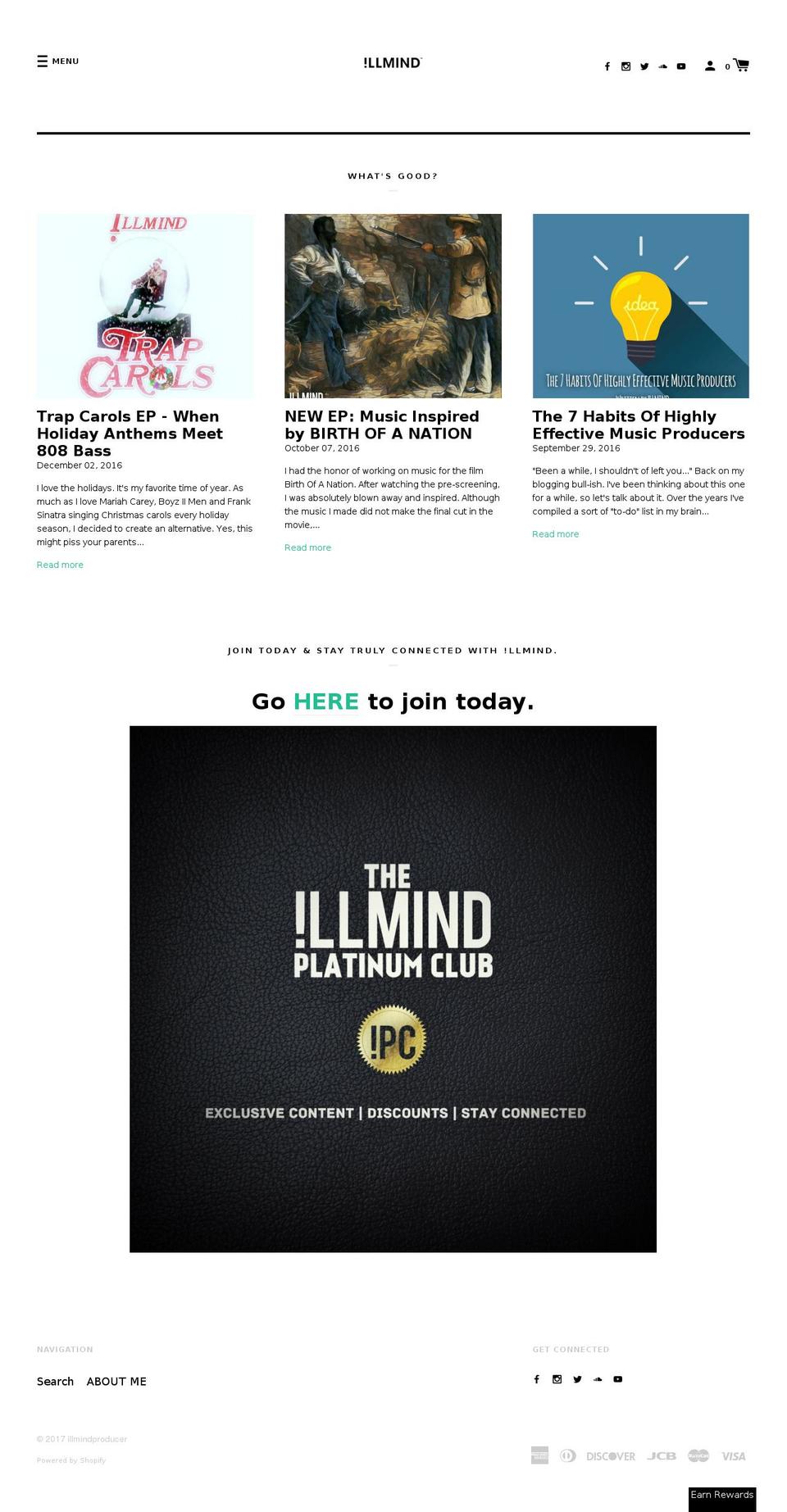 illmindproducer.com shopify website screenshot