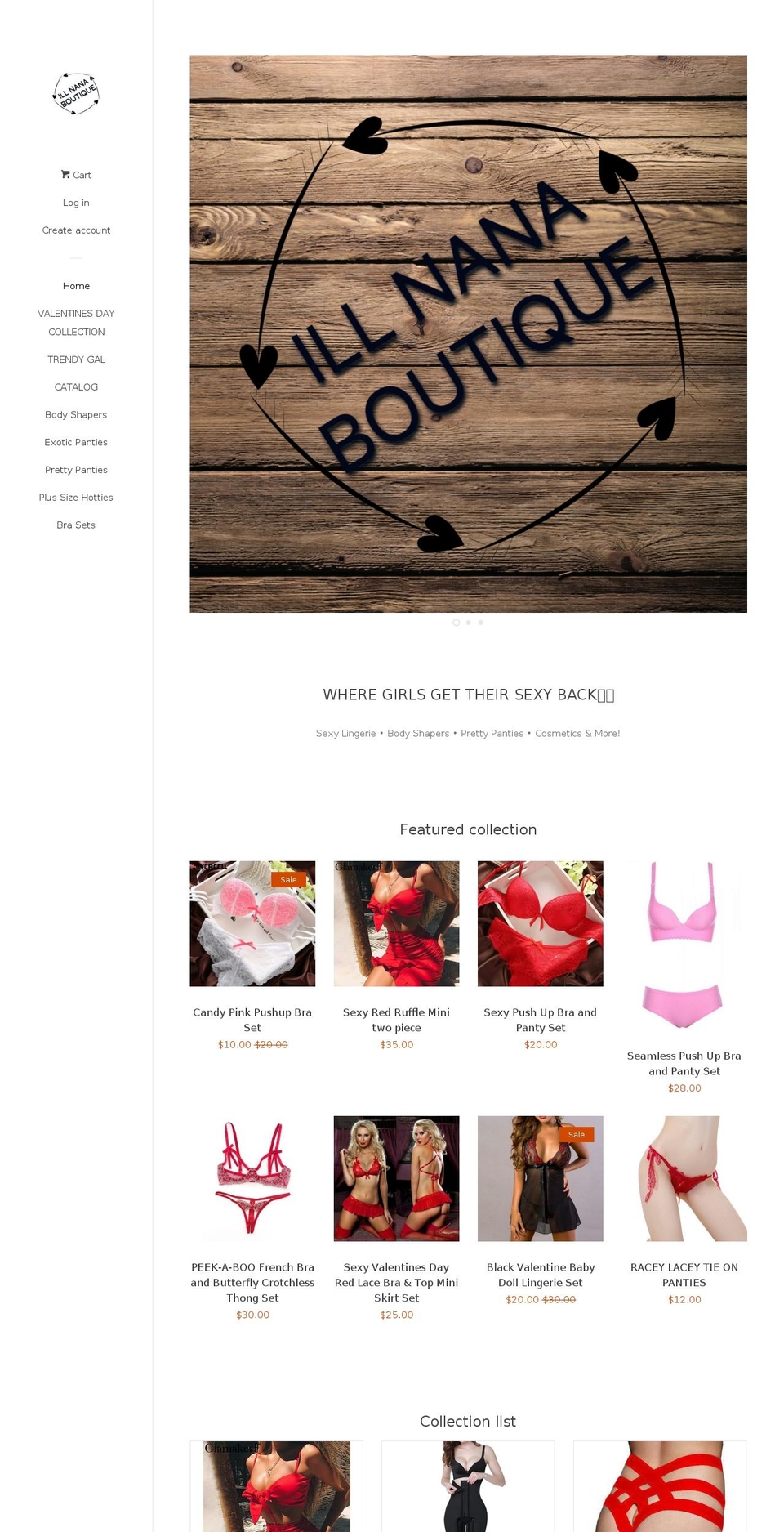 illnanaboutique.com — Shopify storefront screenshot