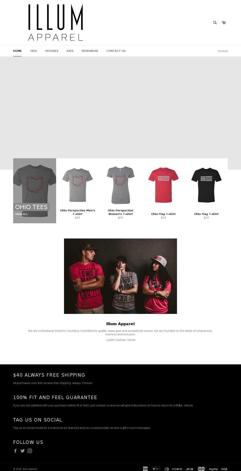 illumapparel.com — Shopify storefront screenshot