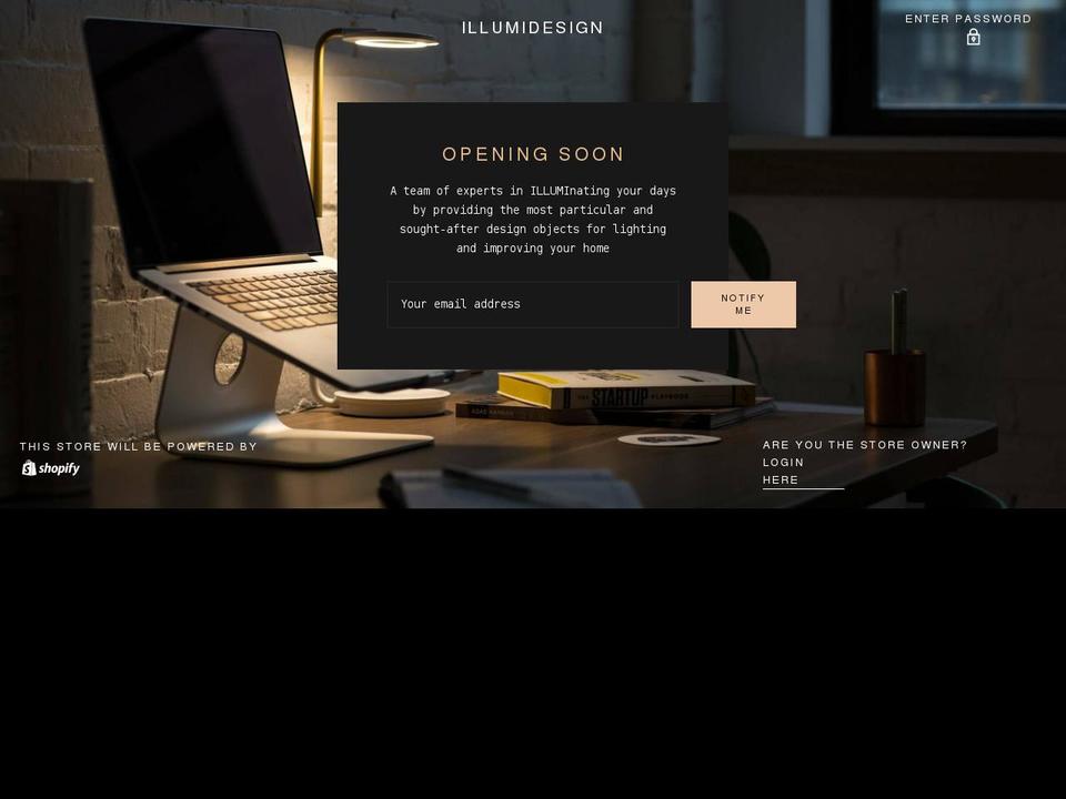 illumidesign.com shopify website screenshot