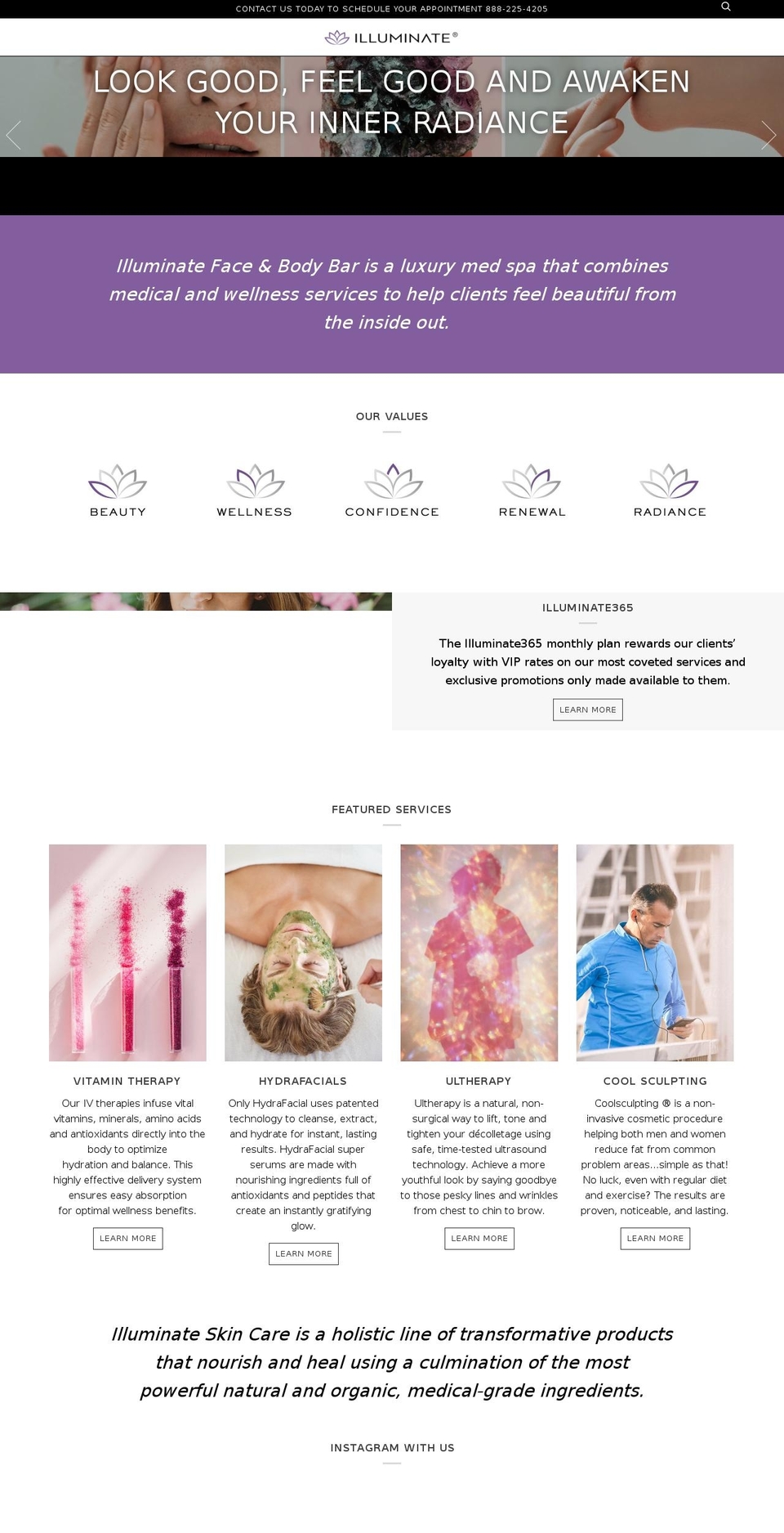 illuminate365.com — Shopify storefront screenshot