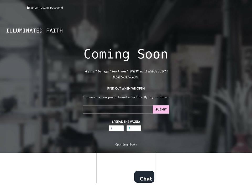 illuminatedfaith.com shopify website screenshot