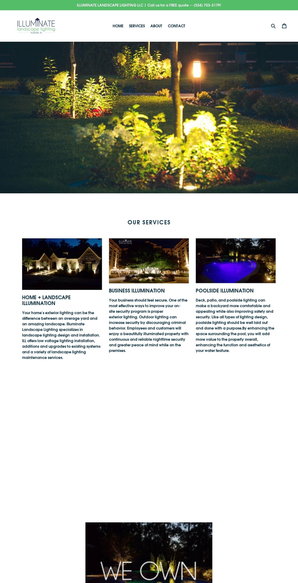 illuminatelightingllc.com — Shopify storefront screenshot