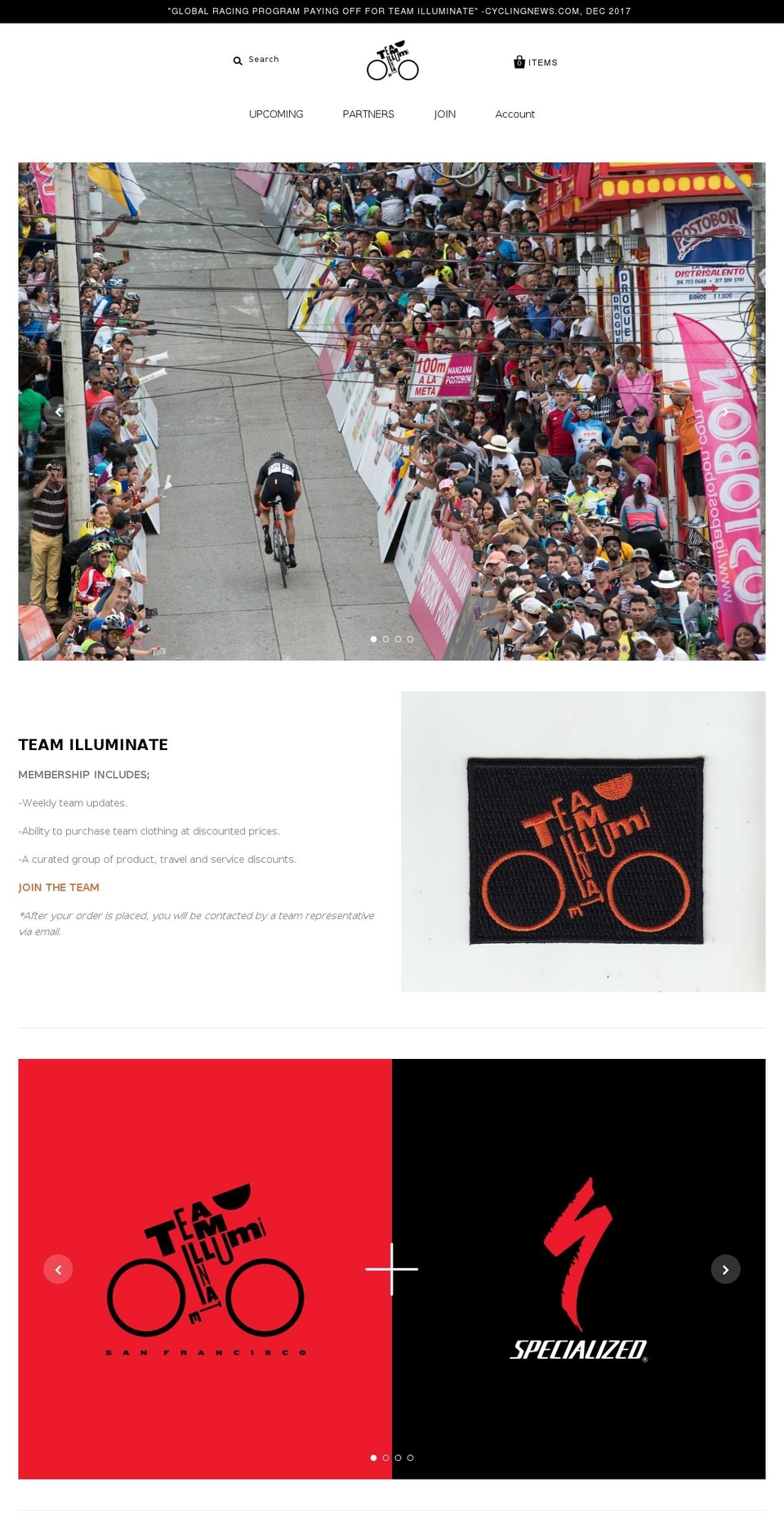 illuminatethebike.com shopify website screenshot