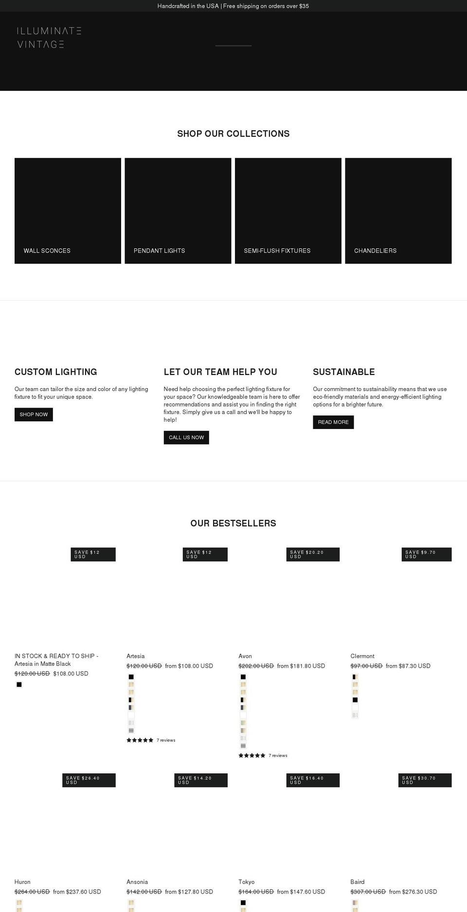 illuminatevintage.com shopify website screenshot