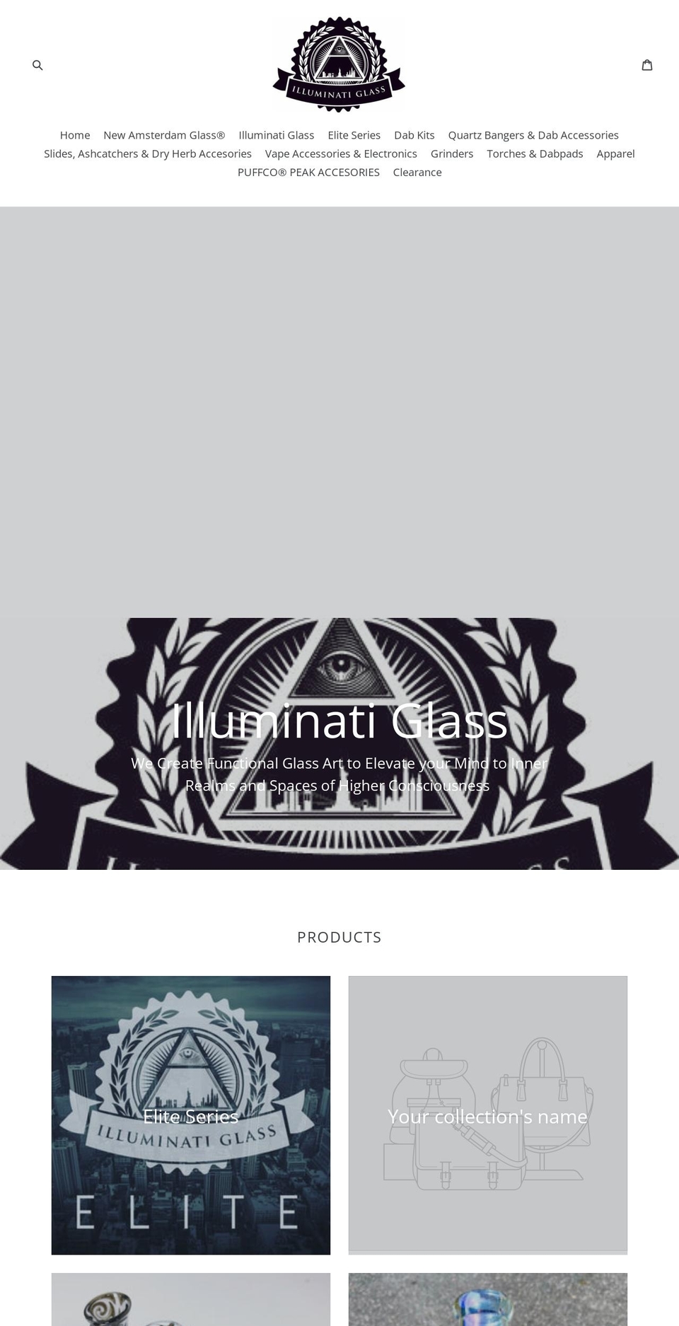illuminati-glass.com — Shopify storefront screenshot