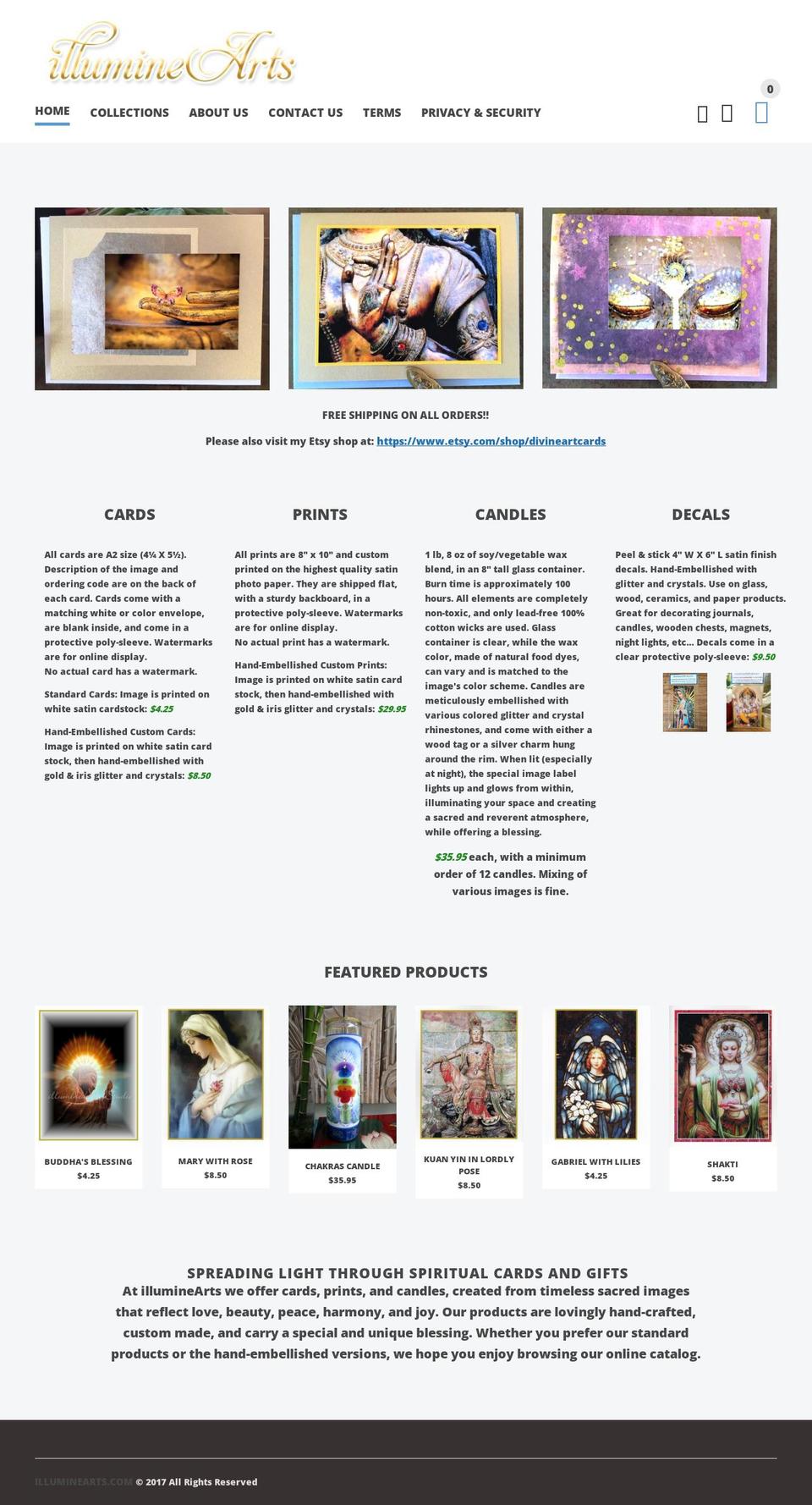 illuminedart.studio shopify website screenshot