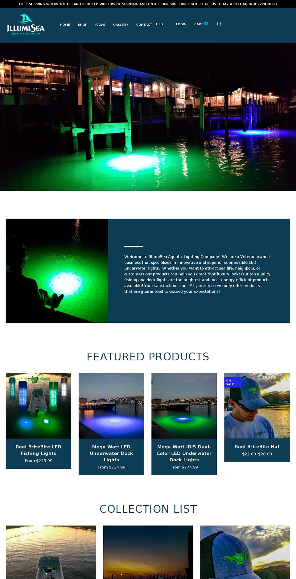 illumisea.com shopify website screenshot