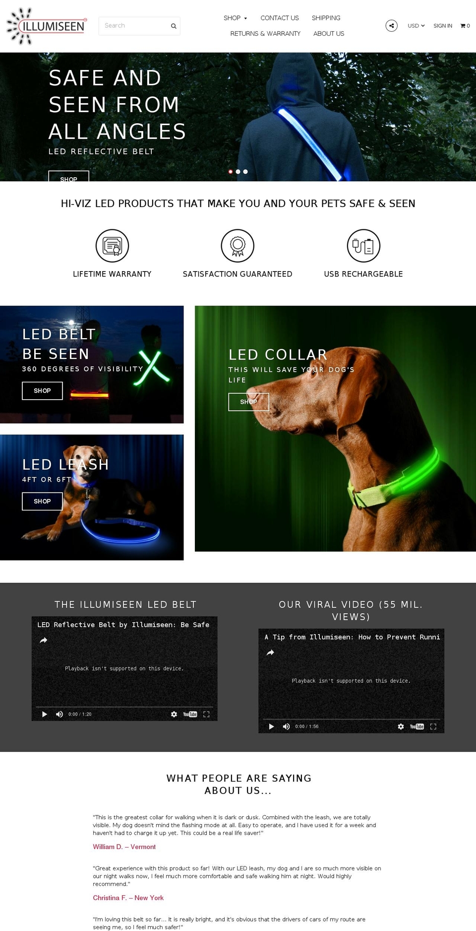 illumiseen.com shopify website screenshot