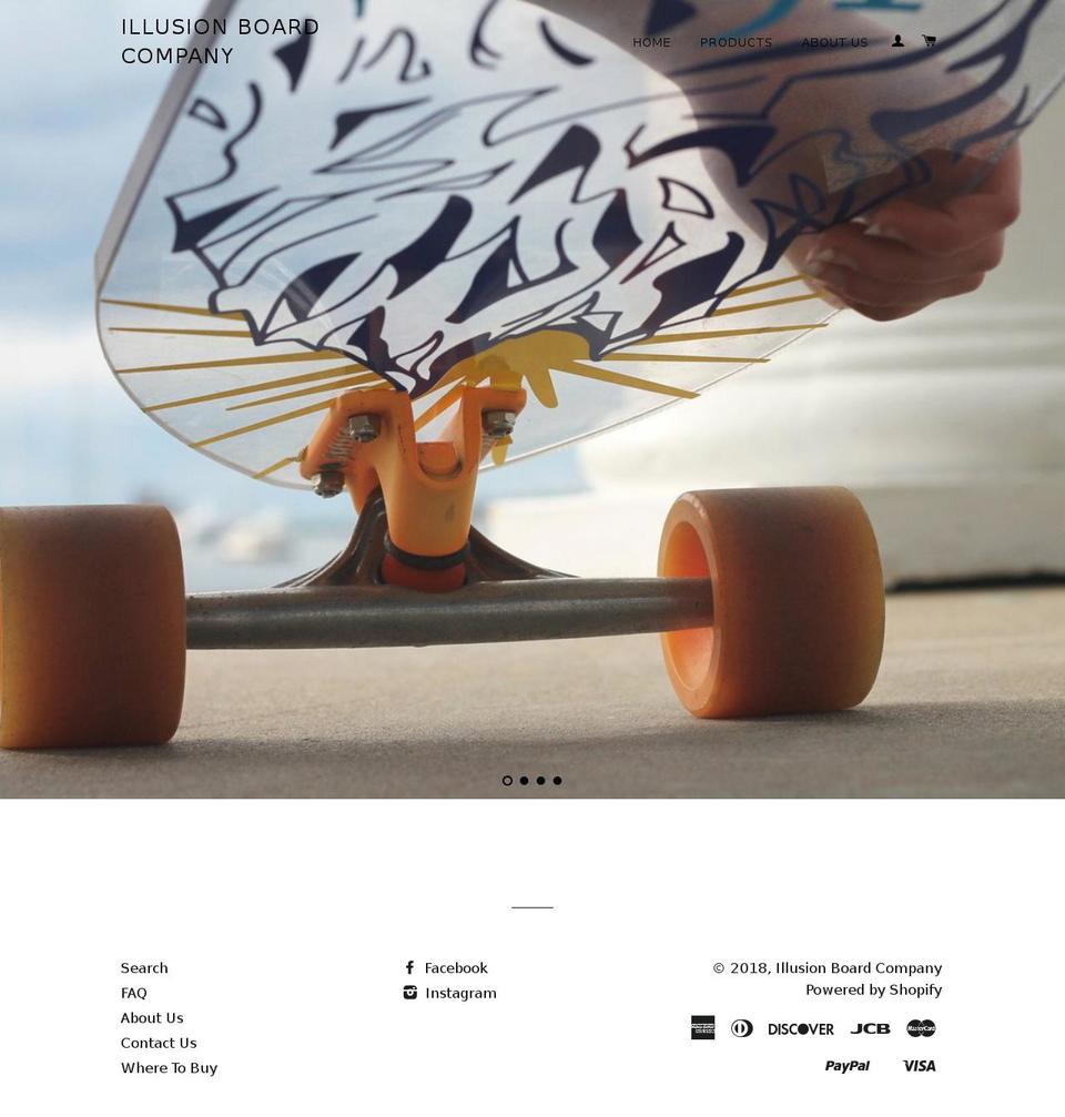 illusionboardcompany.com — Shopify storefront screenshot