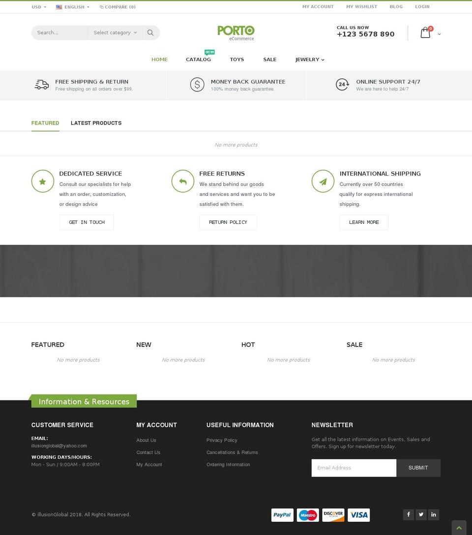 illusionglobal.com — Shopify storefront screenshot