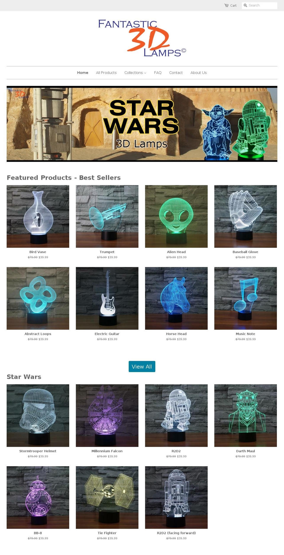 illusionlamps.net shopify website screenshot