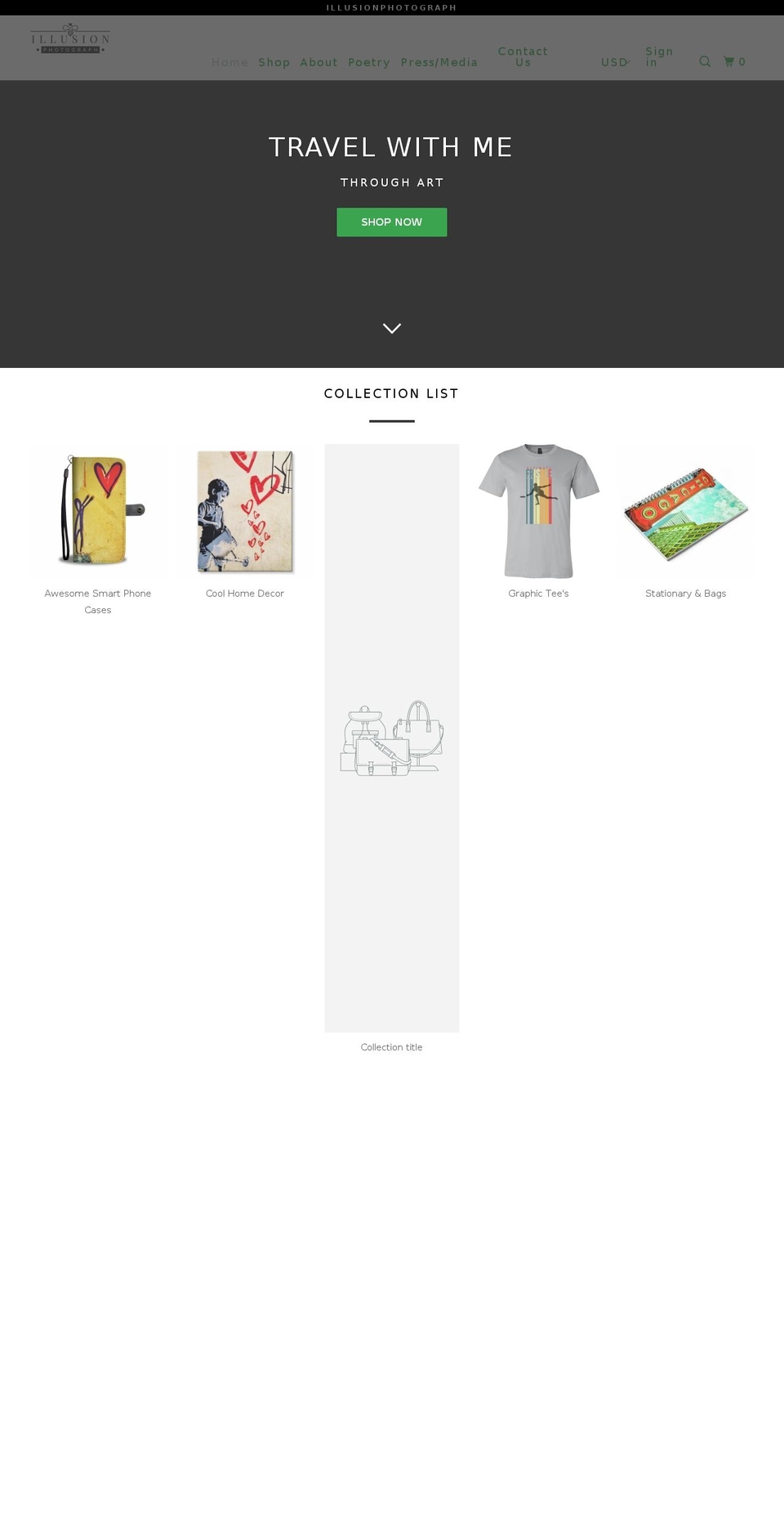 illusionphotograph.com — Shopify storefront screenshot