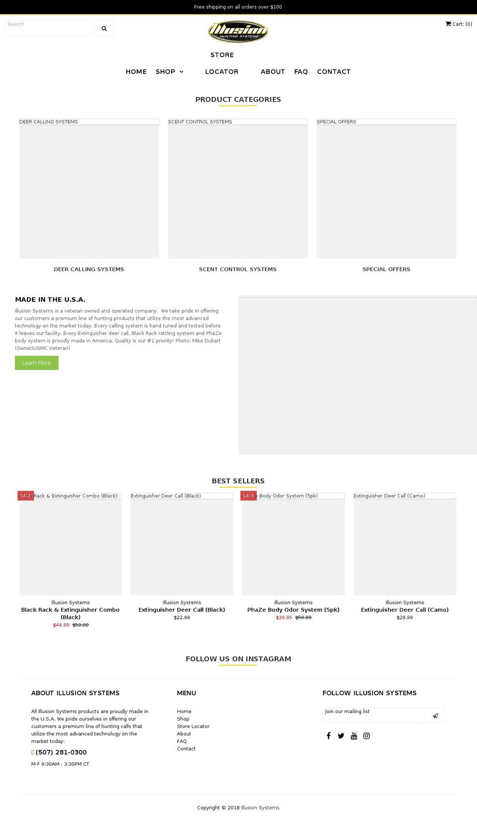 illusionsystems.com — Shopify storefront screenshot