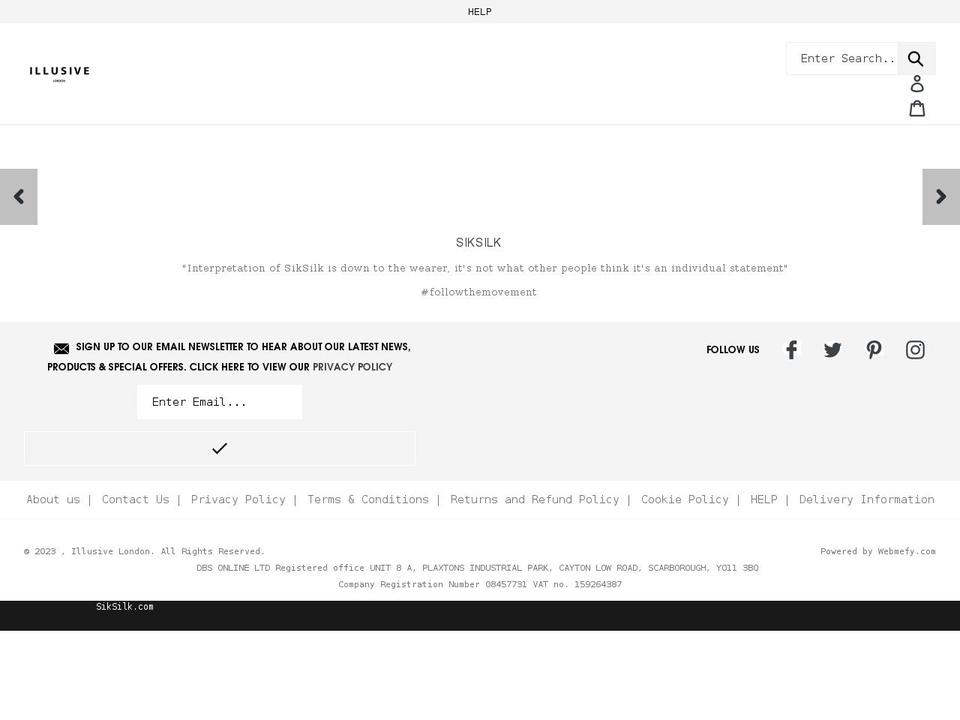 Prod Webmefy Theme Shopify theme site example illusivelondon.com