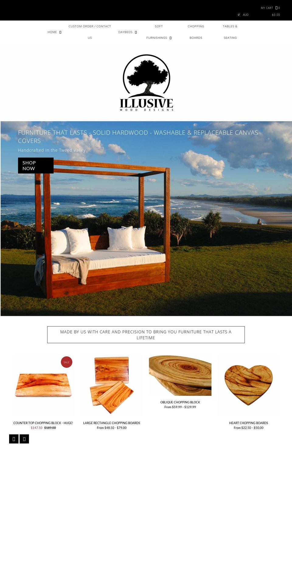 illusivewooddesigns.myshopify.com shopify website screenshot