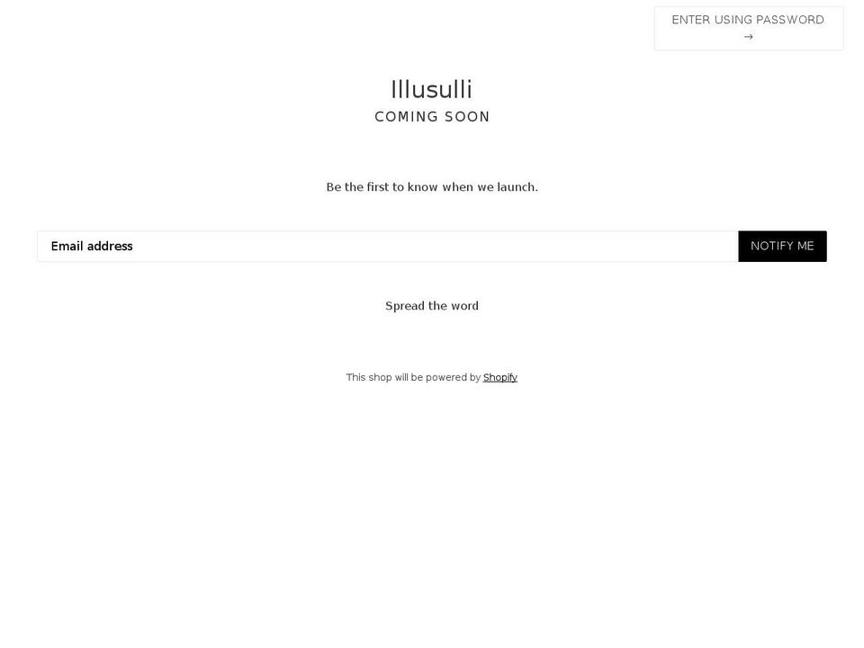 illusulli.com — Shopify storefront screenshot