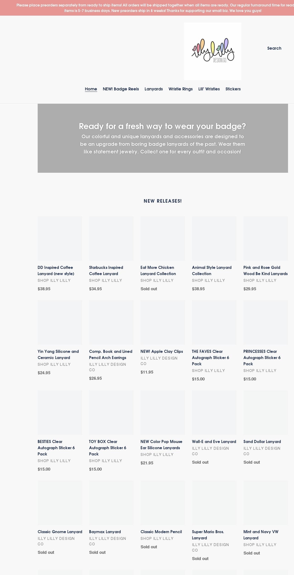 illylillydesignco.com shopify website screenshot