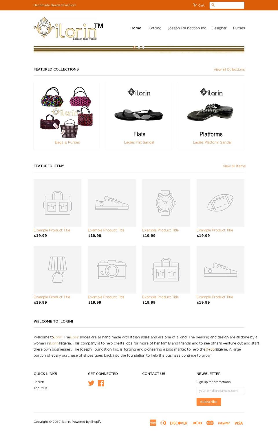 ilorindesign.com shopify website screenshot