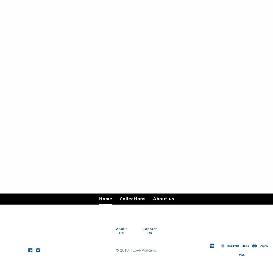 ilove-positano.com — Shopify storefront screenshot