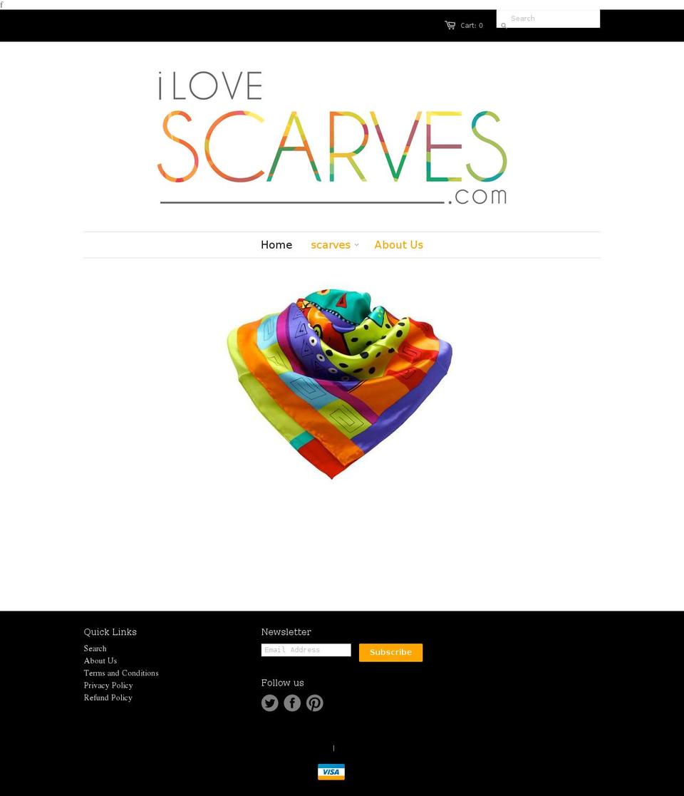 ilove-scarves.com — Shopify storefront screenshot