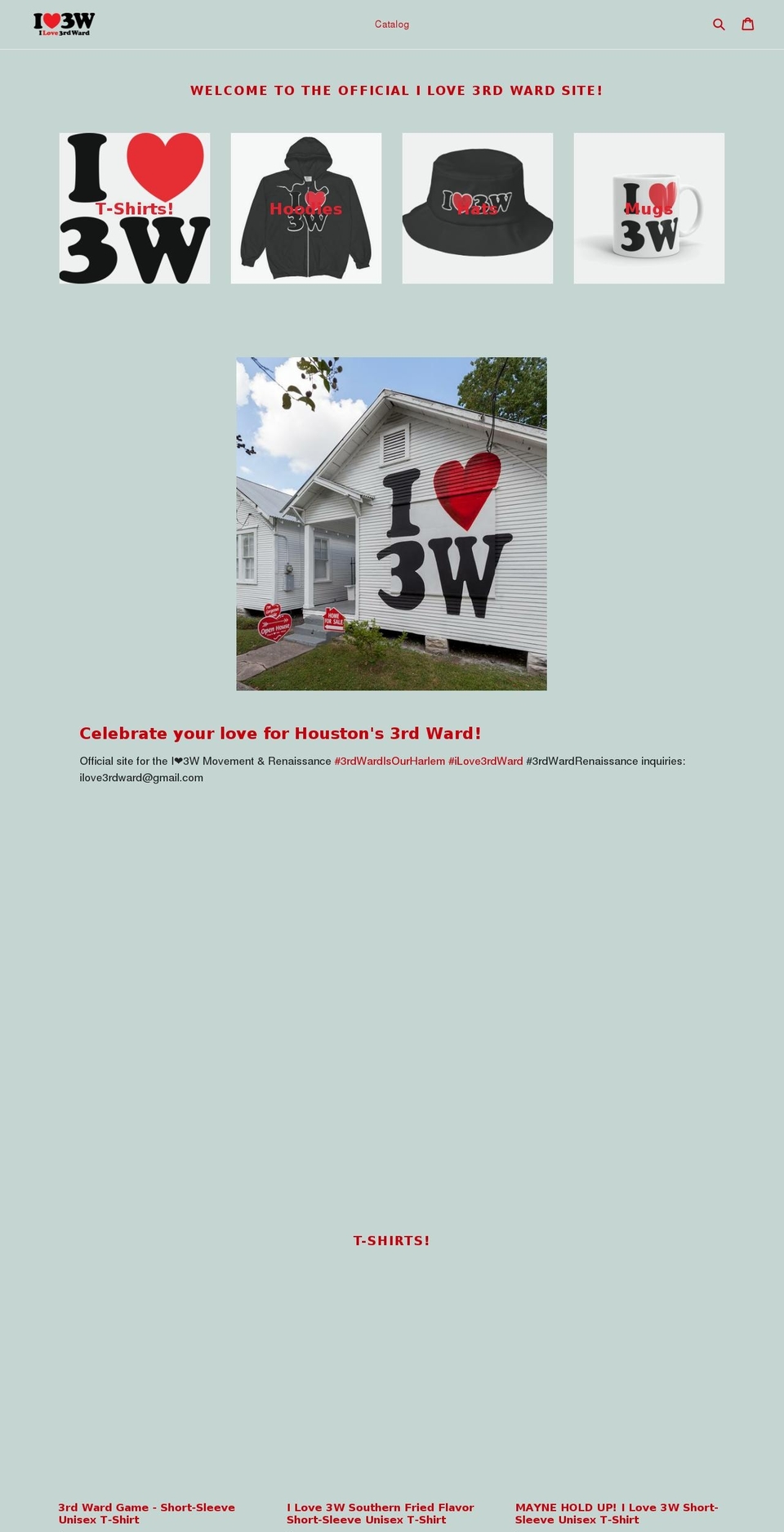 ilove3w.com shopify website screenshot