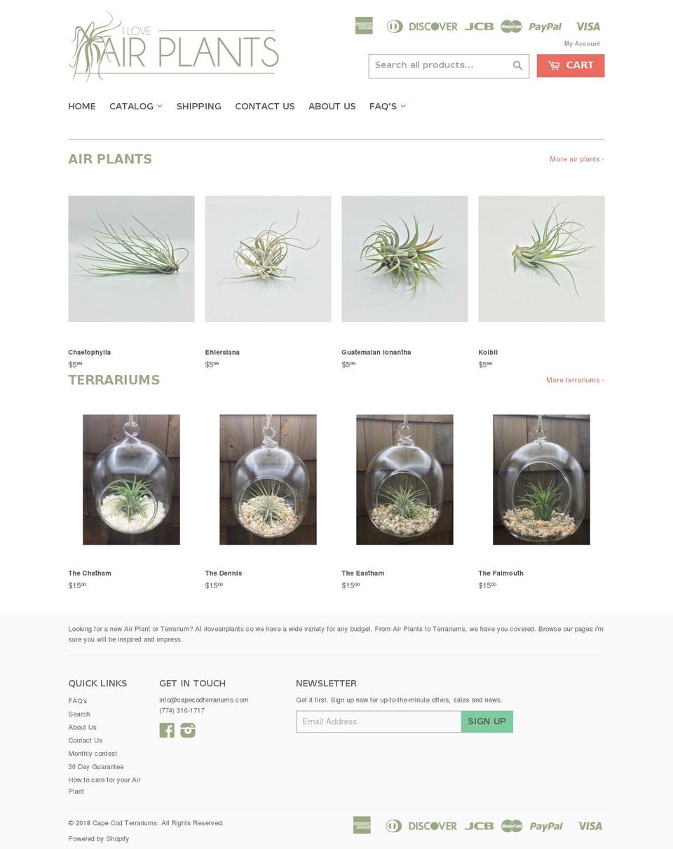 iloveairplants.co shopify website screenshot