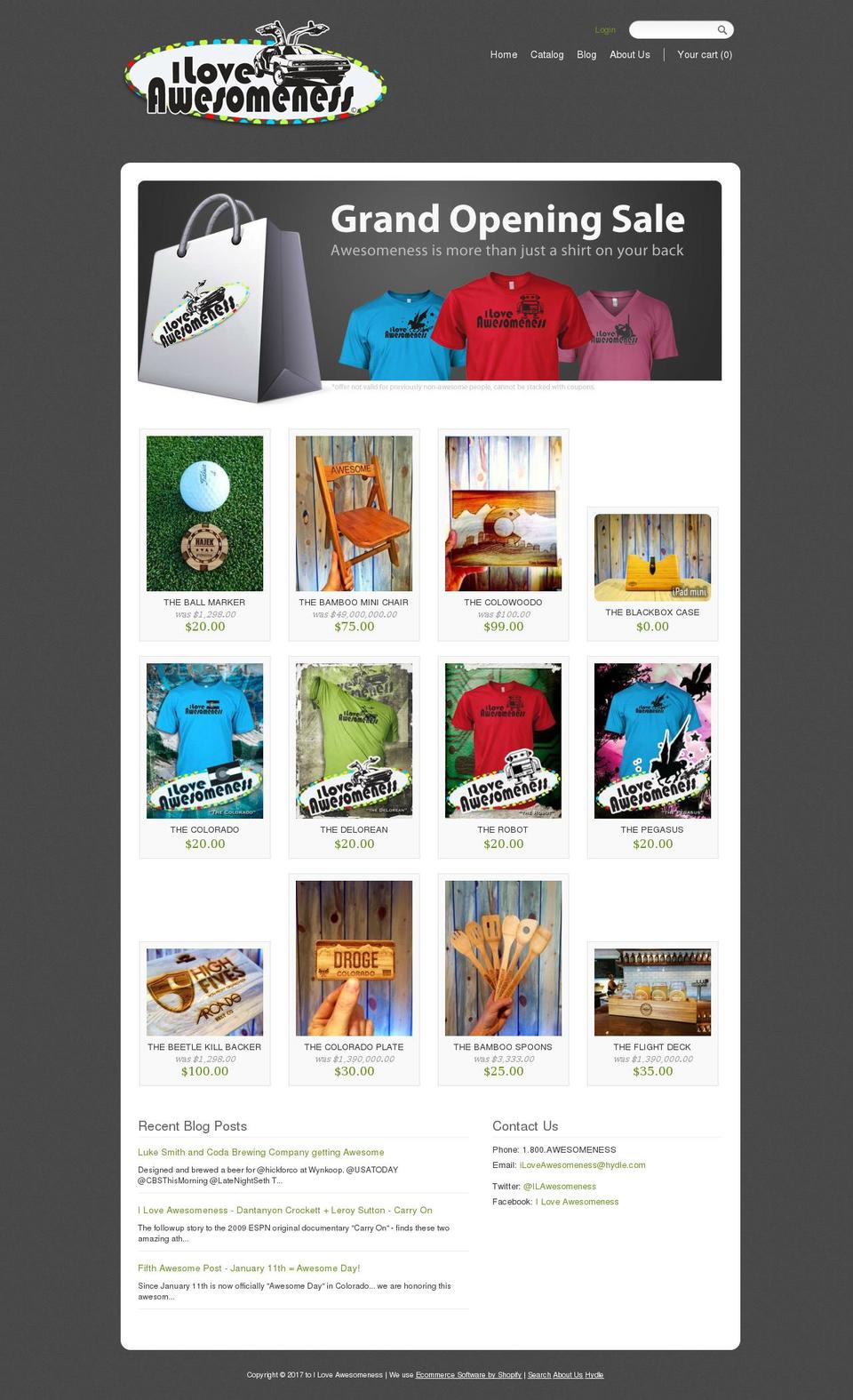 iloveawesomeness.com shopify website screenshot