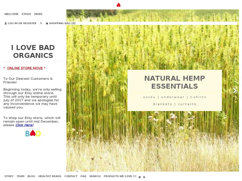 ilovebad.com shopify website screenshot