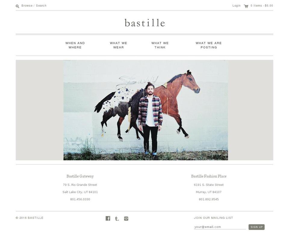 ilovebastille.com shopify website screenshot