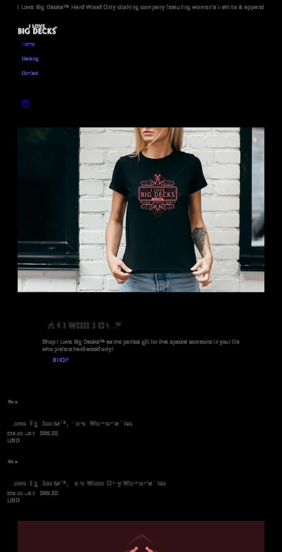 ilovebigdecks.com shopify website screenshot