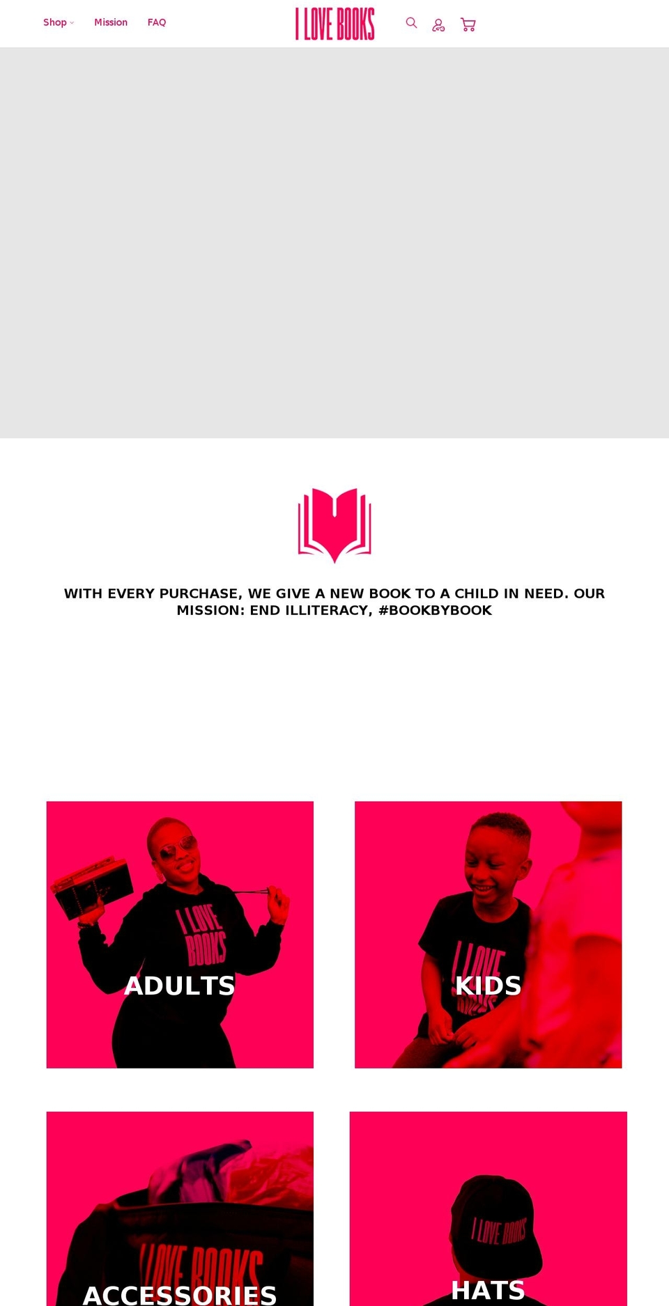 ilovebooks.org shopify website screenshot
