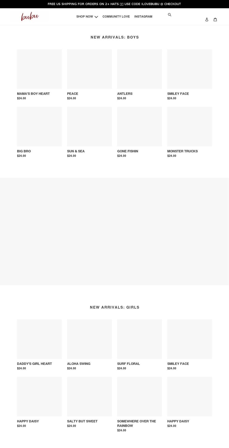 ilovebubu.com — Shopify storefront screenshot