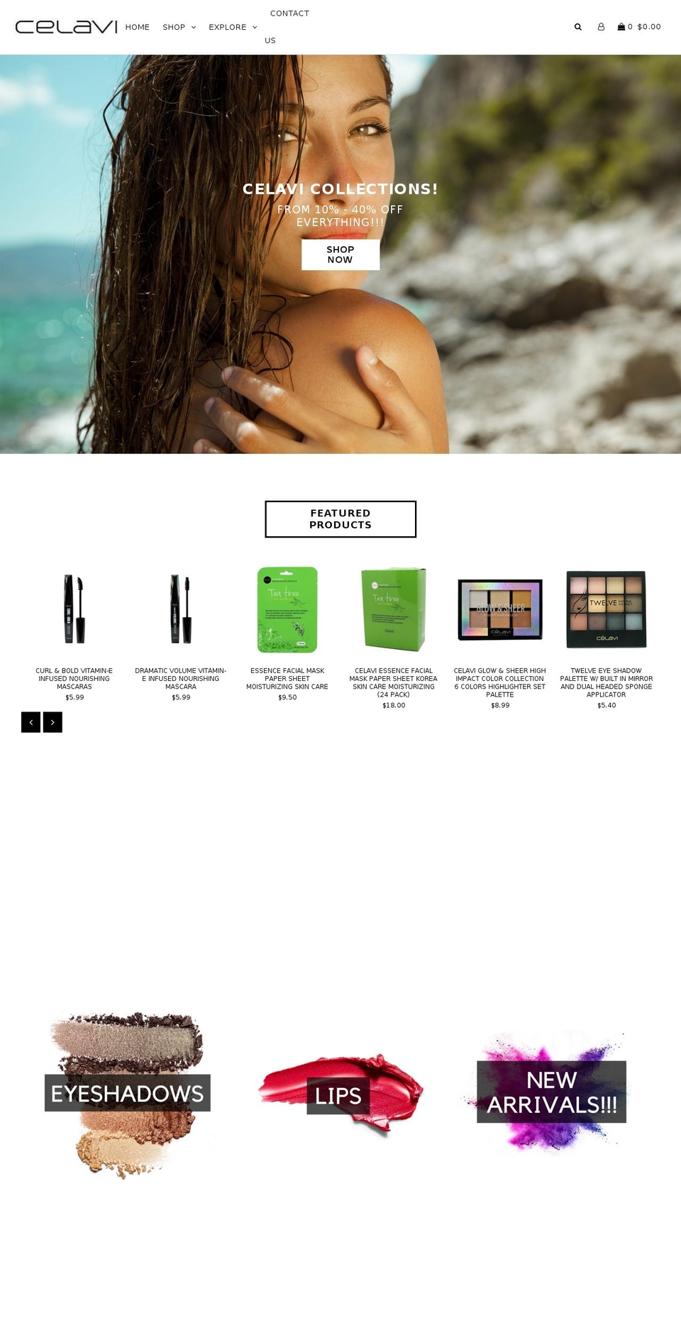 ilovecelavi.com — Shopify storefront screenshot