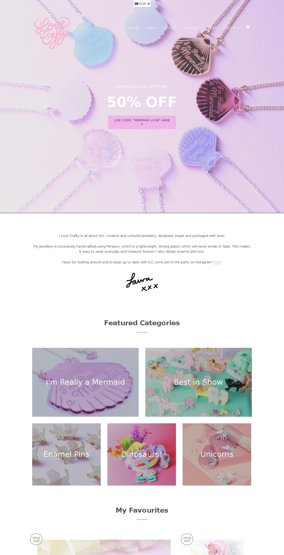 ilovecrafty.co.uk shopify website screenshot