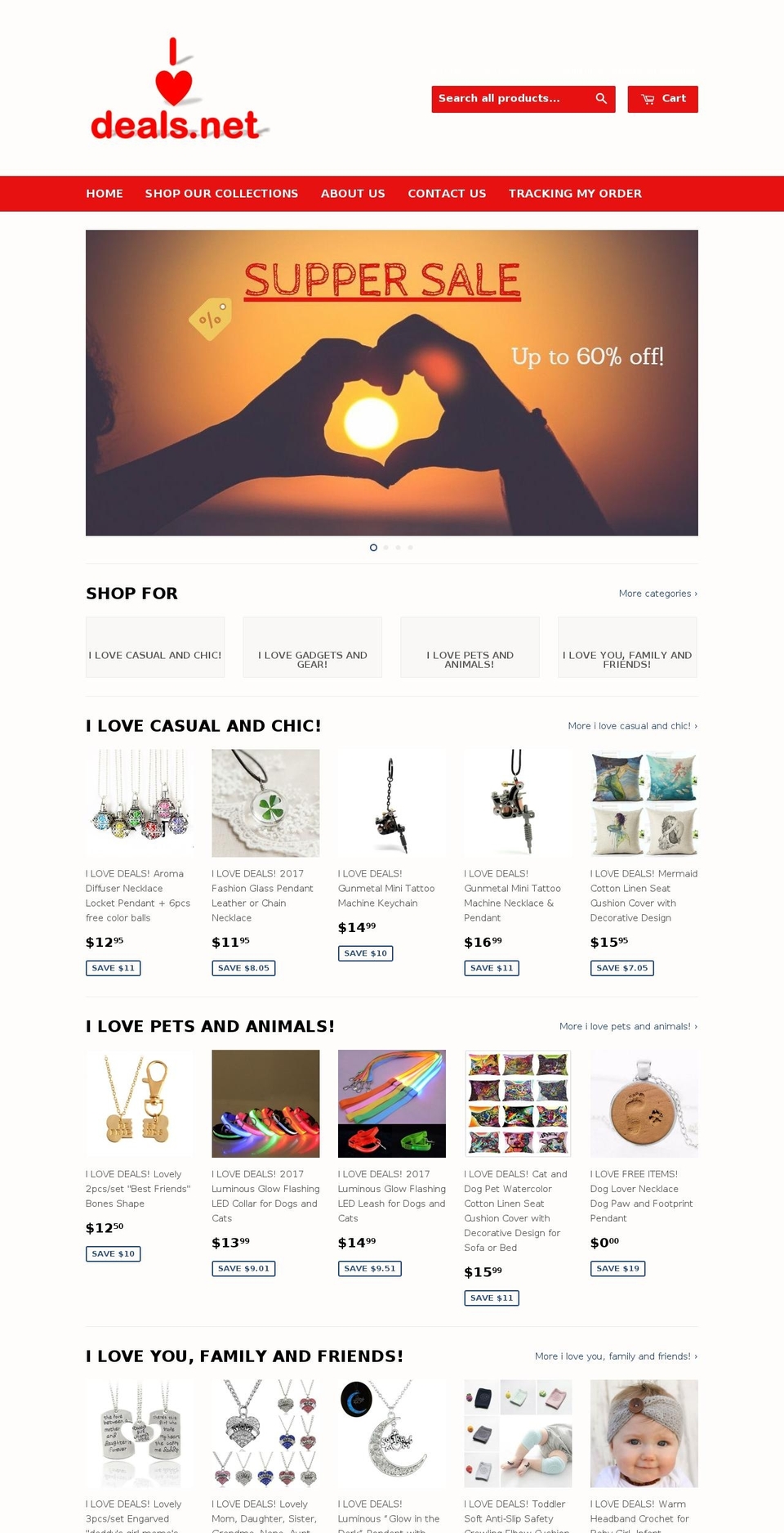 ilovedeals.net shopify website screenshot